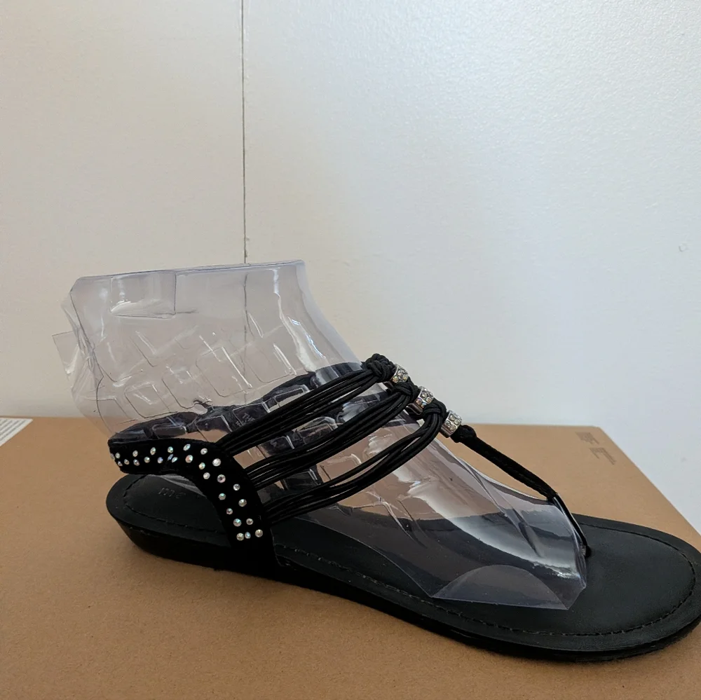 Madden Girl Black Sequin Sandals - Picture 9 of 11